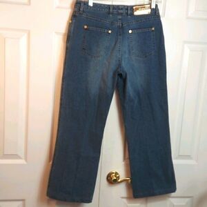 ST. JOHN Marie High Rise Cropped Jeans Sz 8
